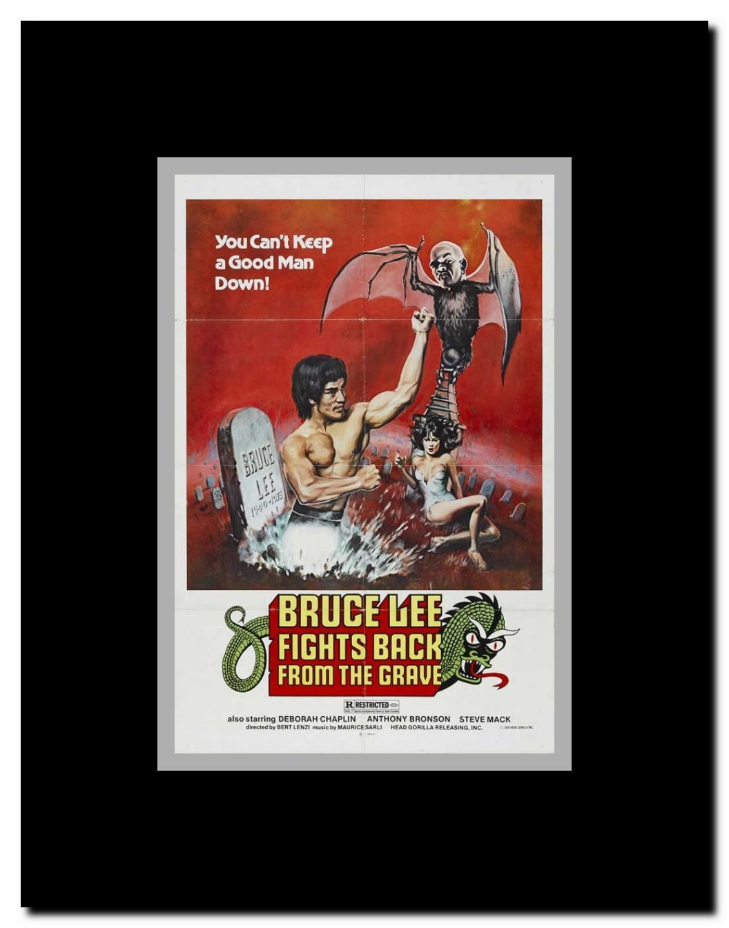 Bruce Lee Fights Back from the Grave Framed Movie Poster