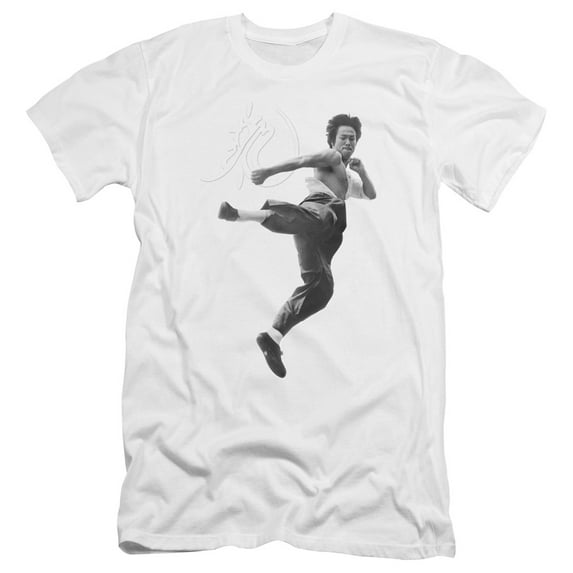 Bruce Lee - Flying Kick - Premium Slim Fit Short Sleeve Shirt - Small