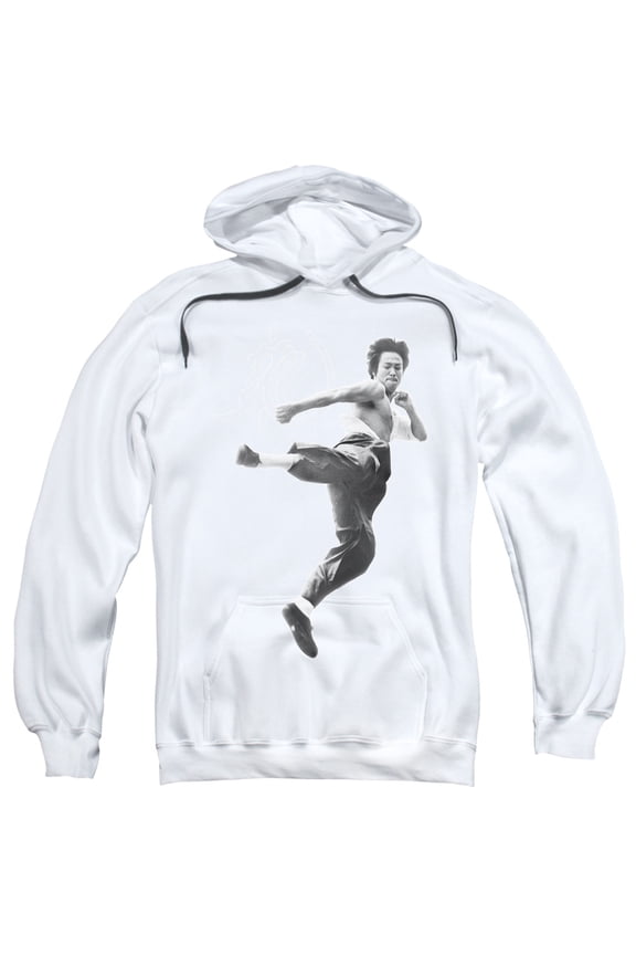 Bruce Lee - Flying Kick - Pull-Over Hoodie - Large
