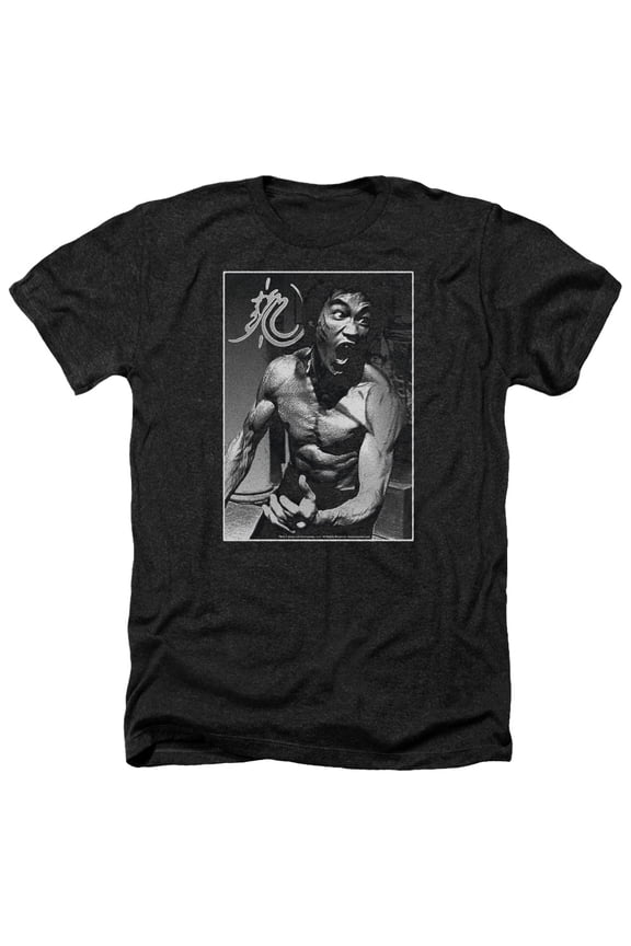 Bruce Lee - Focused Rage - Heather Short Sleeve Shirt - Small
