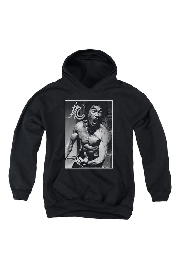 Bruce Lee - Focused Rage - Youth Hooded Sweatshirt - Small