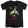 thumbnail image 1 of Bruce Lee Golden Year of the Dragon Unisex Adult V-Neck T Shirt ,Black, Large, 1 of 2