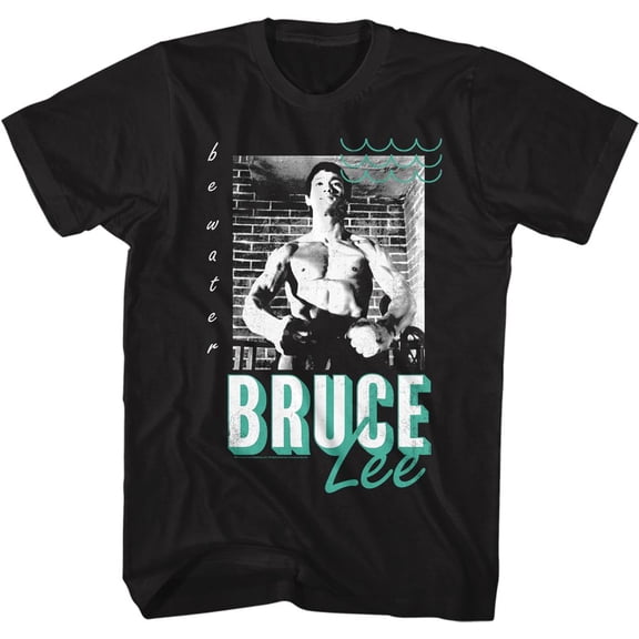 Bruce Lee Greenwater Black Adult T-Shirt Xl