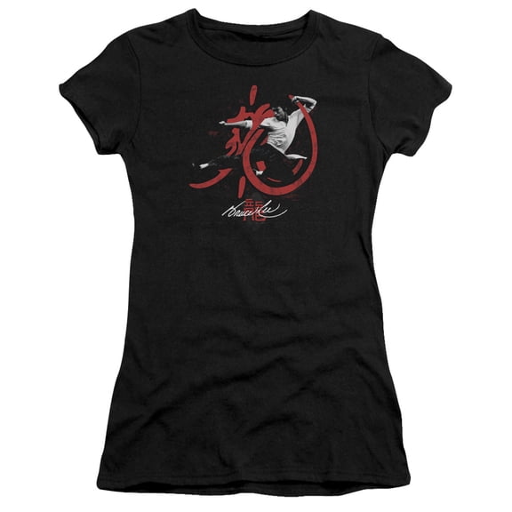 Bruce Lee High Flying S/S Junior Women's T-Shirt Sheer Black