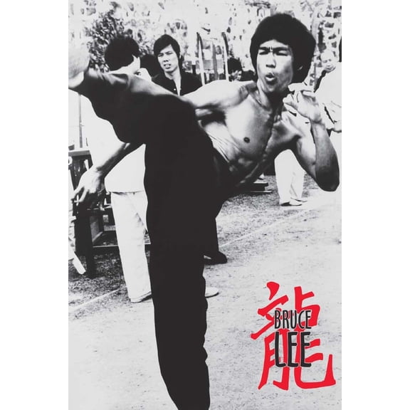 Bruce Lee - High Kick Art Poster