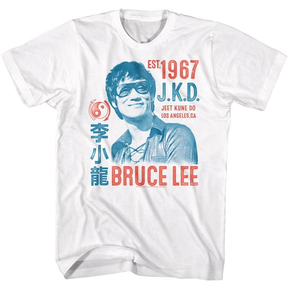 Bruce Lee JKD Stacked White Adult T-Shirt