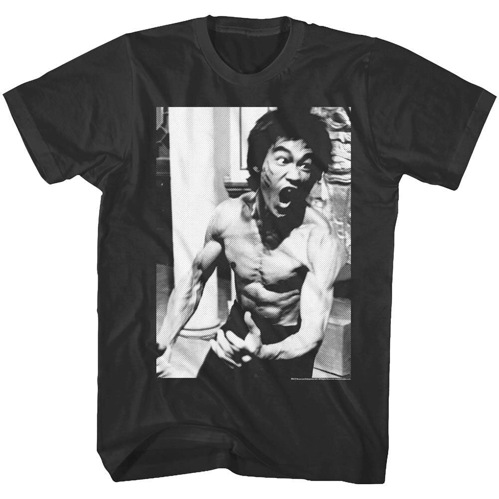 Bruce Lee Kung Fu in Action Photo Unisex T Shirt Angry Ninja Legend