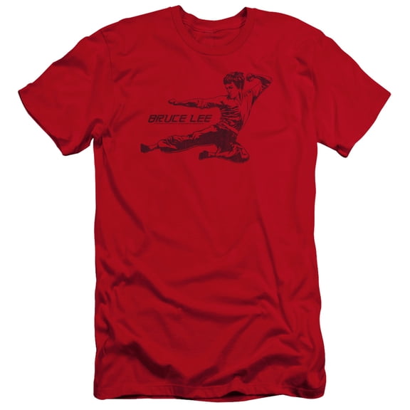 Bruce Lee - Line Kick - Premium Slim Fit Short Sleeve Shirt - Medium