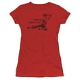 thumbnail image 1 of Bruce Lee Line Kick S/S Junior Women's T-Shirt Sheer Red, 1 of 1
