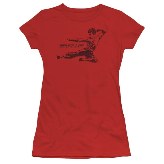 Bruce Lee Line Kick S/S Junior Women's T-Shirt Sheer Red