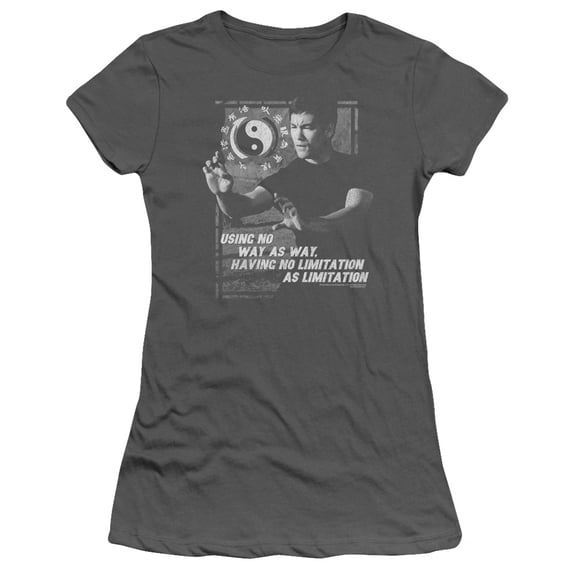 Bruce Lee No Way As A Way S/S Junior Women's T-Shirt Sheer Charcoal