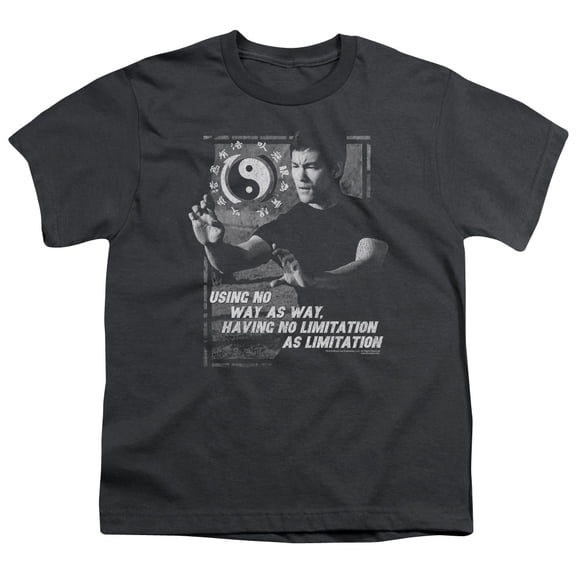 Bruce Lee No Way As A Way S/S Youth 18/1 T-Shirt Charcoal