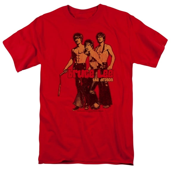 Bruce Lee Men's Nunchucks T-shirt X-Large Red