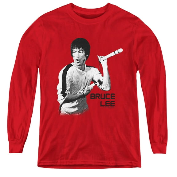 Bruce Lee - Nunchucks - Youth Long Sleeve Shirt - Medium