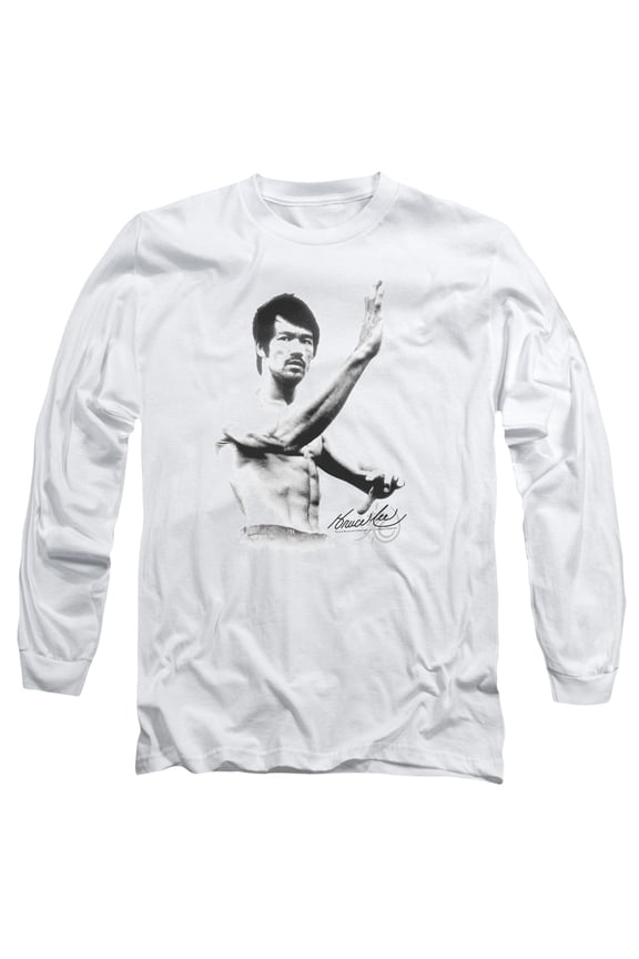 Bruce Lee Serenity Long Sleeve T-Shirt Adult 18/1 White