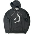 thumbnail image 1 of Bruce Lee Stance Unisex Adult Slim Fit Pull-Over Heather Hoodie, Charcoal, X-Large, 1 of 5
