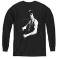 thumbnail image 1 of Bruce Lee Stance Youth Long Sleeve T-Shirt Tee Black, 1 of 1