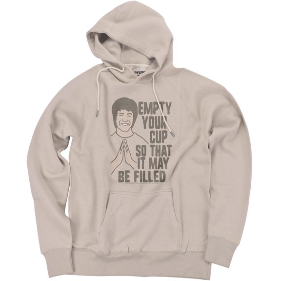 Bruce Lee The Open Minded Official Premium Ultrasoft Tri-Blend Hoodie (2X-Large) Sand