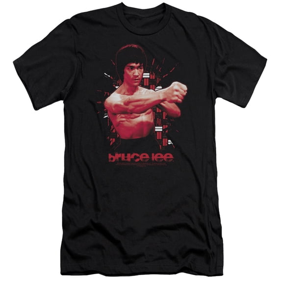 Bruce Lee The Shattering Fist Premium Canvas T-Shirt Adult Slim Fit 30/1 Black