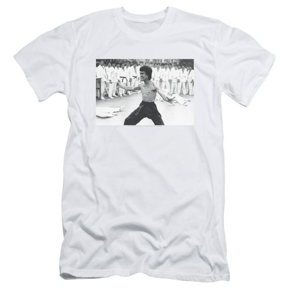 Bruce Lee Triumphant S/S Adult 30/1 T-Shirt White