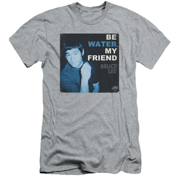 Bruce Lee Water S/S Adult 30/1 T-Shirt Athletic Heather