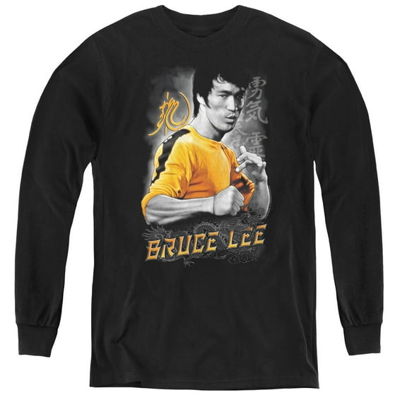 Bruce Lee - Yellow Dragon - Youth Long Sleeve Shirt - Large