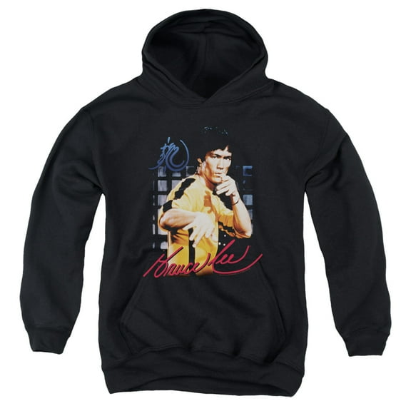 Bruce Lee - Yellow Jumpsuit - Youth Hooded Sweatshirt - Large