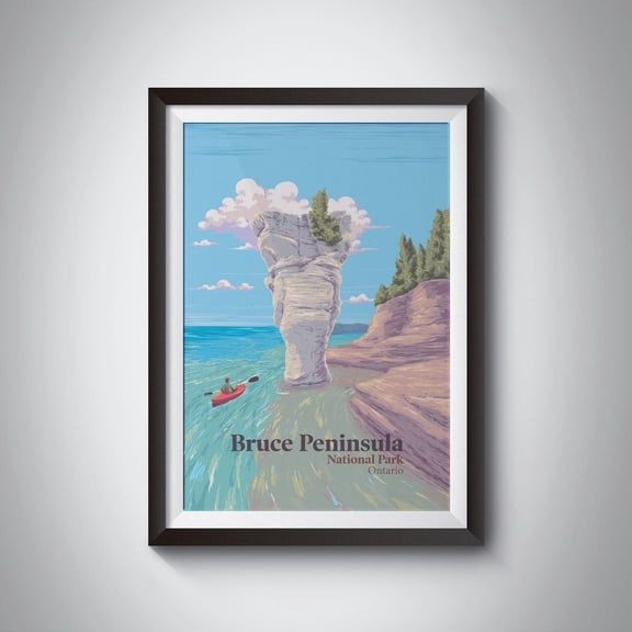 Bruce Peninsula National Park Ontario Canada Wall Artwork, Unframed Canvas 8x10in