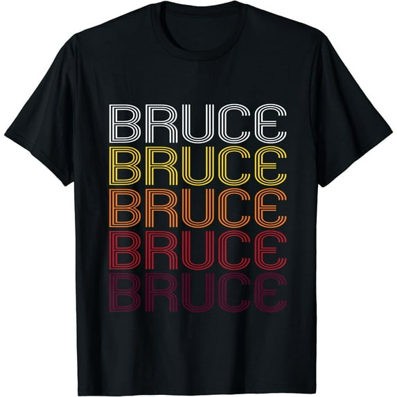 Bruce Retro Wordmark Pattern - Vintage Style T-shirt