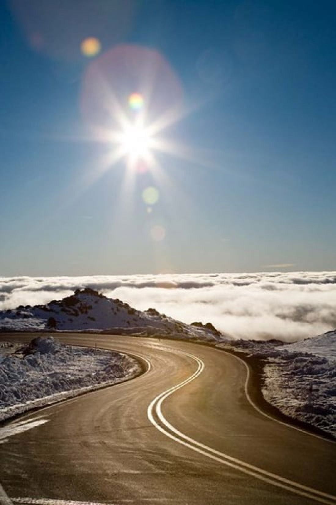 Bruce Road and Clouds Mt Ruapehu Central Plateau North Island New Zealand Canvas Art - David Wall DanitaDelimont (23 x 34)