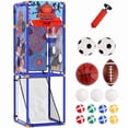thumbnail image 1 of Bruce&Shark 5-in-1 Multi-Sport Toss Game Set, Play Football, Baseball, Basketball, Soccer, and Darts - Lightweight and Portable, 1 of 9