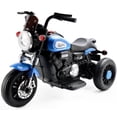 thumbnail image 1 of Bruce&Shark Kids Electric Motorcycle Ride-on Toy with Headlights, 3 Wheels Dual Motor Car for Children Boys Girls Blue, 1 of 10