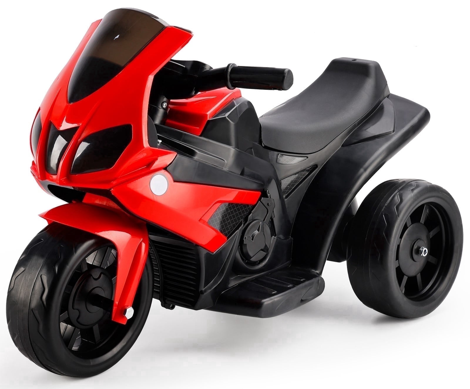 Bruce&Shark Kids Ride on Motorcycle Toy, Electric Dirtbike Three Wheels Bike with Remote Control, Music and Headlight for Toddler, Red Stroller Substitute Vehicles