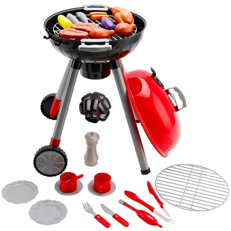 Bruce&Shark Kitchen Toy Set, Toy Grill BBQ Set, Barbecue Kitchen Cooking Playset