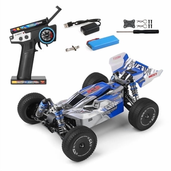 Bruce&Shark RC Car WLtoys 144011 1/14 4WD 46.6MPH High-Speed Off-Road Remote Control Drift Buggy Climbing RC Racing Car For Beginner, Adult