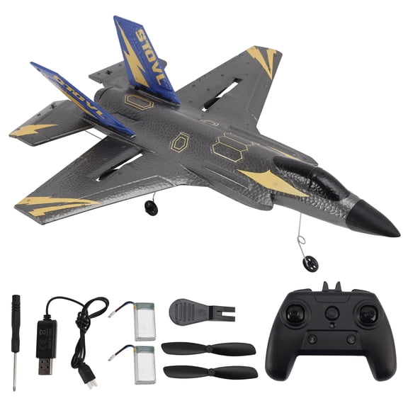 Bruce&Shark RC Plane, KF605 Remote Control Airplane, 4 Channels Foam Jet Wireless Toy, 2.4GHz RC Glider Aircraft for Beginners Adult