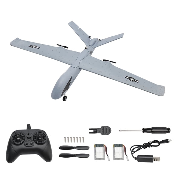 Bruce&Shark RC Plane 3-Channel RC Airplane RC Glider Foam Aircraft 2.4GHz Remote Control Plane Z55 Toy With 2 Batteries For Kid Gift