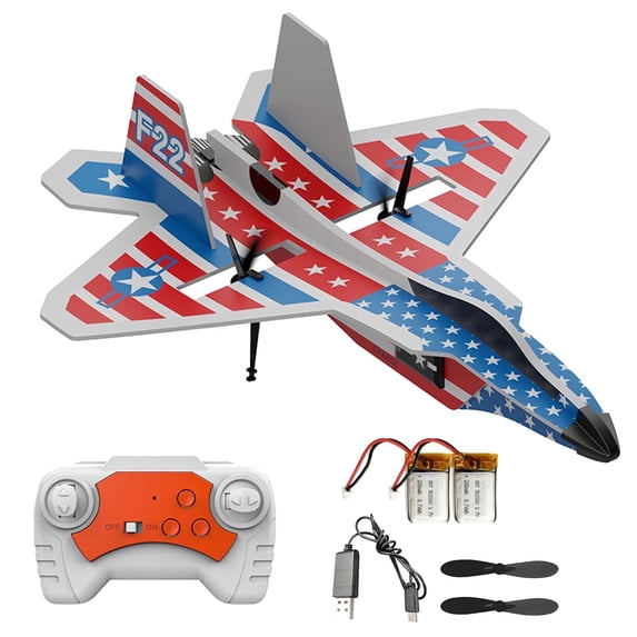 Bruce&Shark RC Plane, Remote Control Airplane Toy, 2.4GHZ RC Airplane RC Glider with Lights, KF804 Remote Control Airplanes Foam RC Fighter Airlane Jet for Adults Kids