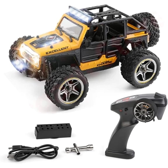Bruce&Shark WLtoys 22201 RC Car, 1:22 Scale 2.4GHz Remote Control Car, 2WD Off Road RC Truck with LED Light for Kids and Adults