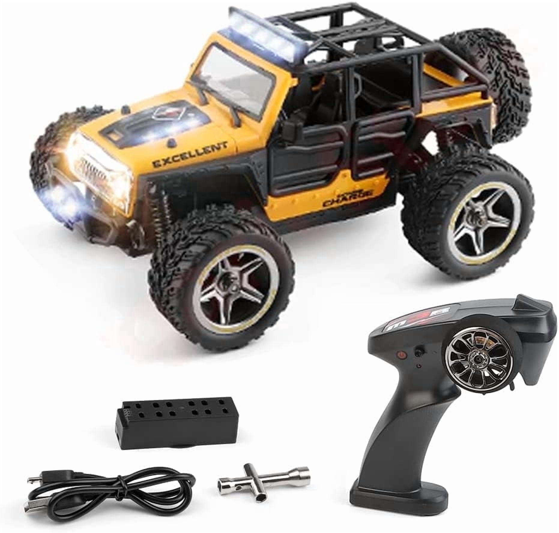 Bruce&Shark WLtoys 22201 RC Car, 1:22 Scale 2.4GHz Remote Control Car, 2WD Off Road RC Truck with LED Light for Kids and Adults