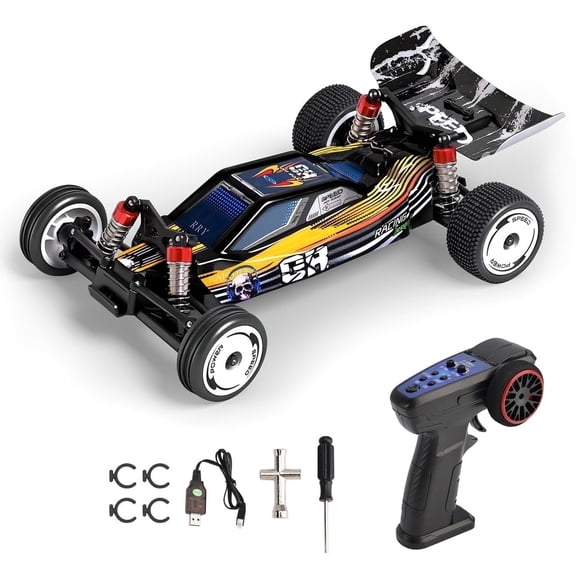 Bruce&Shark WLtoys 244016 RC Cars, 2.4GHz 1:24 Scale Remote Control Car, 2WD 15.5MPH High Speed Racing Car, Off Road RC Buggy with Batteries