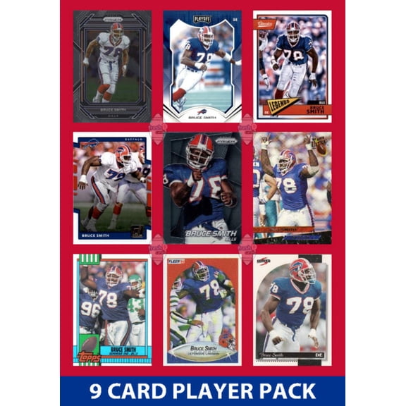 Bruce Smith 9 Card Legend Pack Donruss Topps Panini Score Buffalo Bills