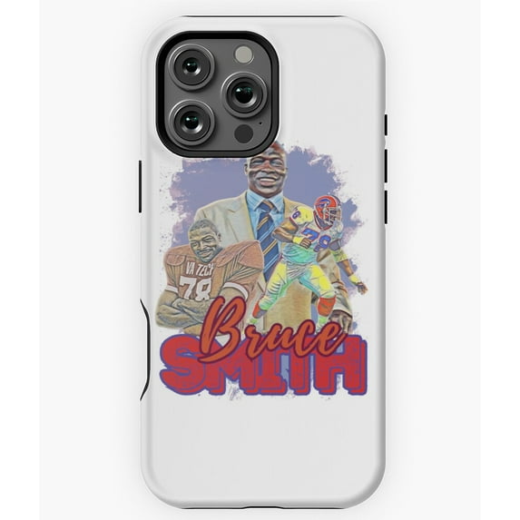Bruce Smith Fan Art Football Phone Case for iPhone 16 15 14 13 12 11 Pro Max