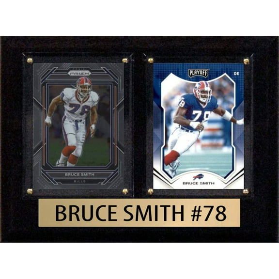 Bruce Smith Score Donruss 2023 2024 2 Card 6" x 8" Plaque Bills