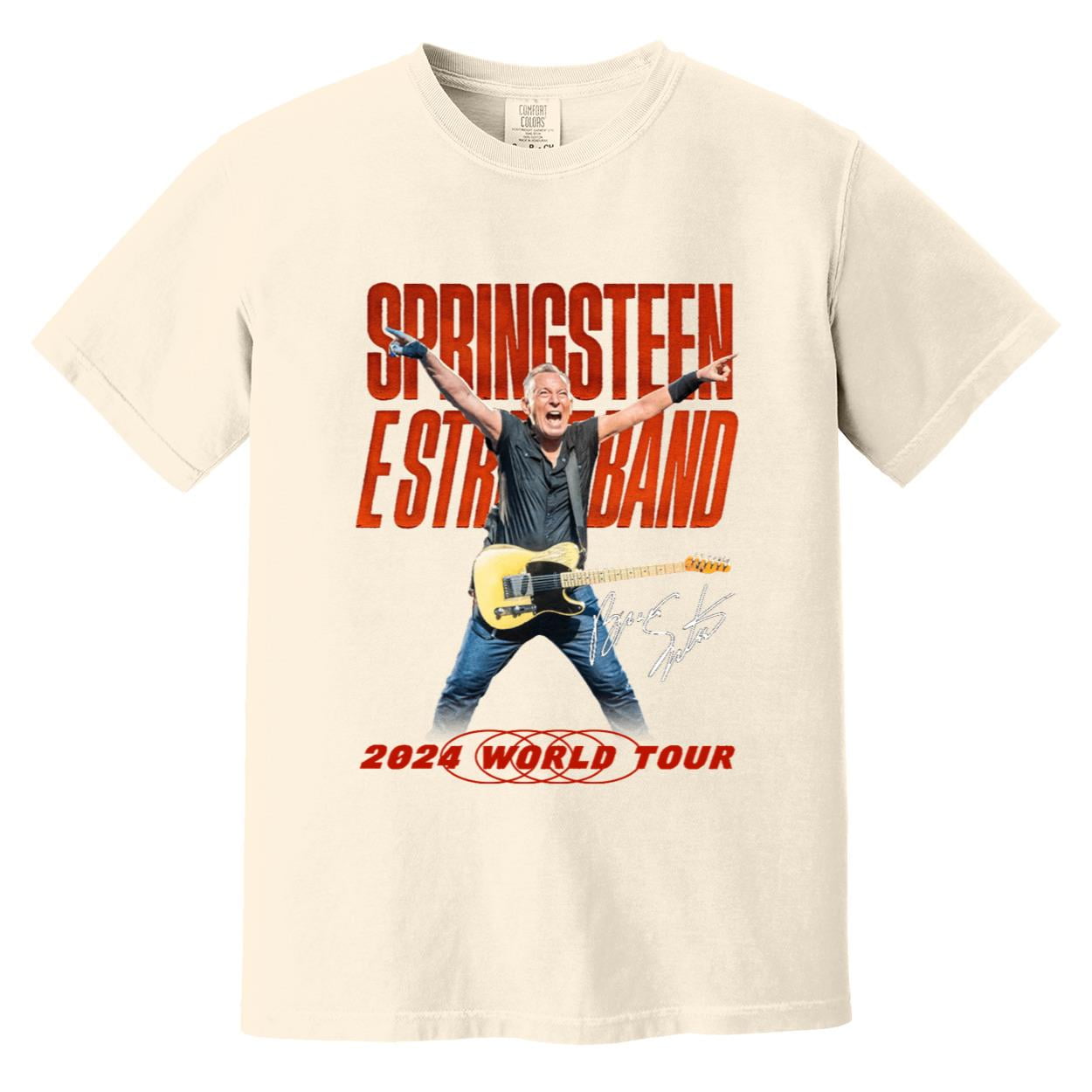 Bruce Springsteen 2024 Global Tour Print Graphic Comfort Color T-shirt ...