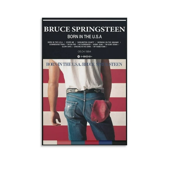 Bruce Springsteen - Born In The USA Poster 12 Canvas Poster Wall Decorative Art Painting Living Room Bedroom Decoration Gift