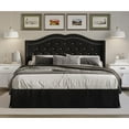 thumbnail image 1 of Home Design Bruce Full Tufted Upholstered Platform Bed Frame with Wingback Headboard and Nailhead Trim, Black, Easy Assembly, 1 of 5