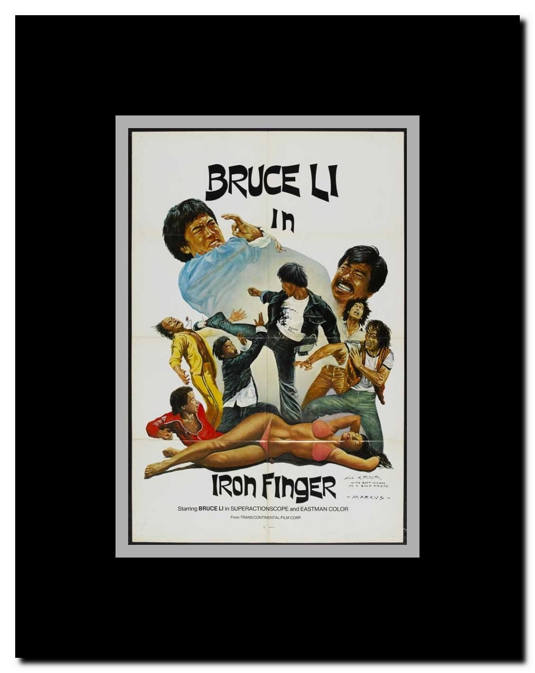 Bruce and the Iron Finger Framed Movie Poster