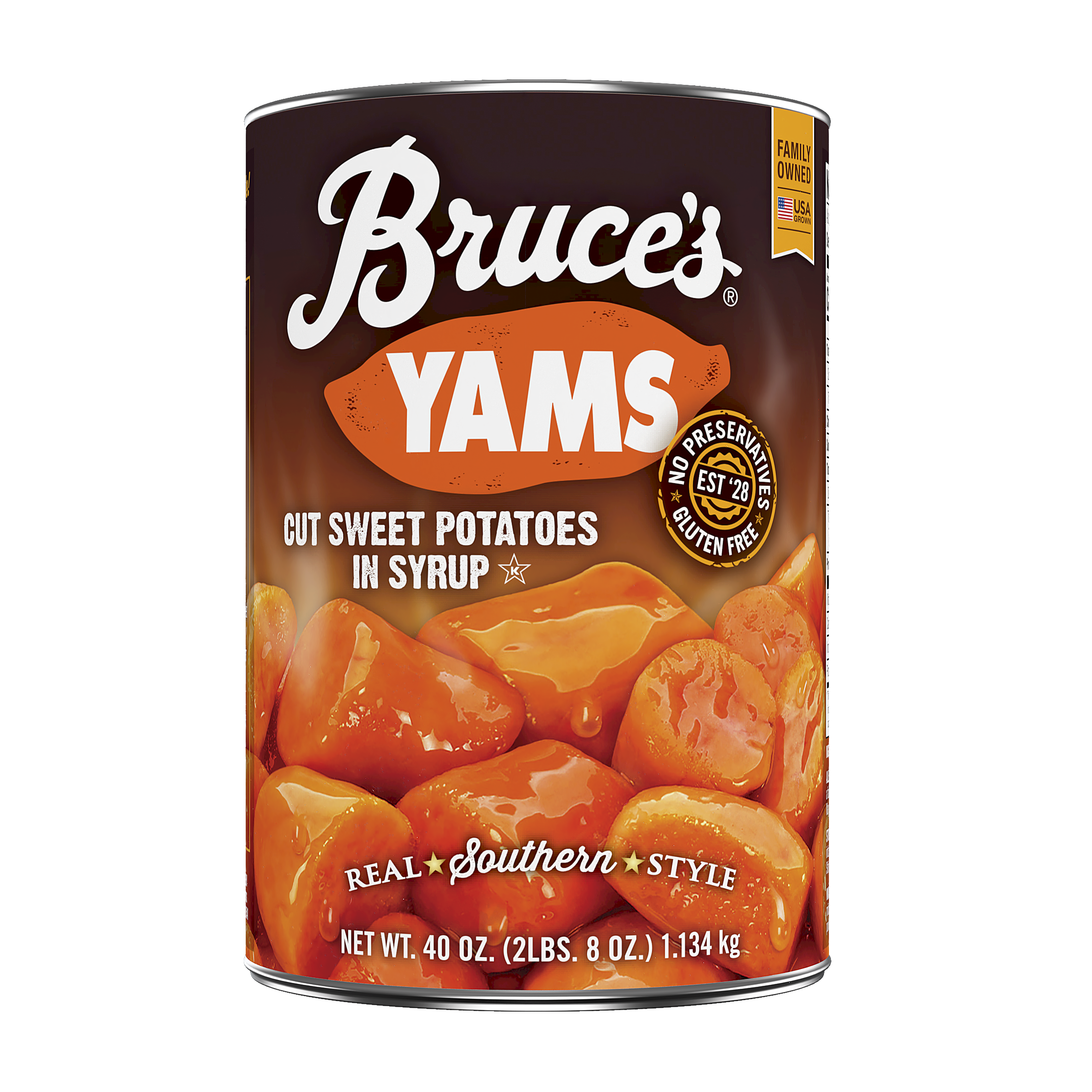 Bruce's Yams Cut Sweet Potatoes in Syrup, Canned Vegetables, 40 oz - image 1 of 6