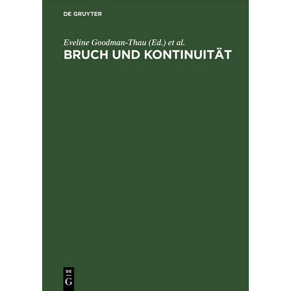 Bruch und Kontinuität, (Hardcover)